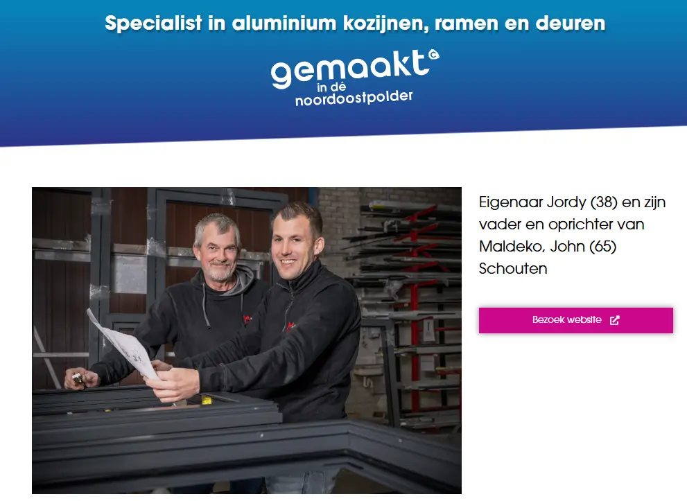 gemaakt in de noordoostpolder maldeko